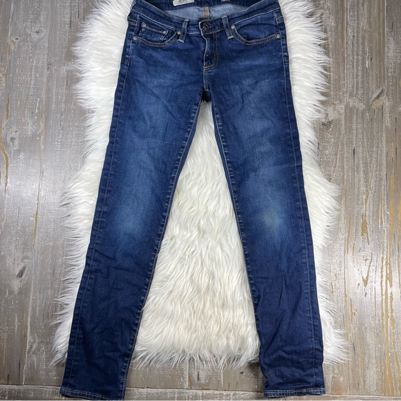 AG Adriano Goldschmied The Stilt Cigarette Leg | Dark Wash Blue | Size 26 - Picture 3 of 7